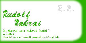 rudolf makrai business card